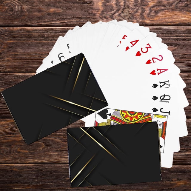 Karbd Playing Cards Elite Black, Pack Of 2 | For Adult - Deck Standard Bridge Size Plastic Laminated Coating Cards Traditional Rummy Game Playing Cards With Box | Use For Party & Game