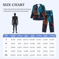 thumbnail image 4 of Halloween Costumes Mens Pajamas Set, Halloween Vintage Witch Hat Black Cat A Halloween Pajamas Button Down Long Sleeve Loungewear Halloween Sleepwear Pjs sets for Men, 4 of 7