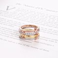 thumbnail image 3 of Anillos apilables RAIFIN chapados en oro de 18 quilates para mujer (4 piezas), 3 of 6