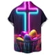 thumbnail image 4 of Ceisia Easter Graphic Print Shirt Men's Relaxed Fit Short Sleeve Button-Down Casual Top with Pocket Multicolor XXL Gifts, 4 of 4