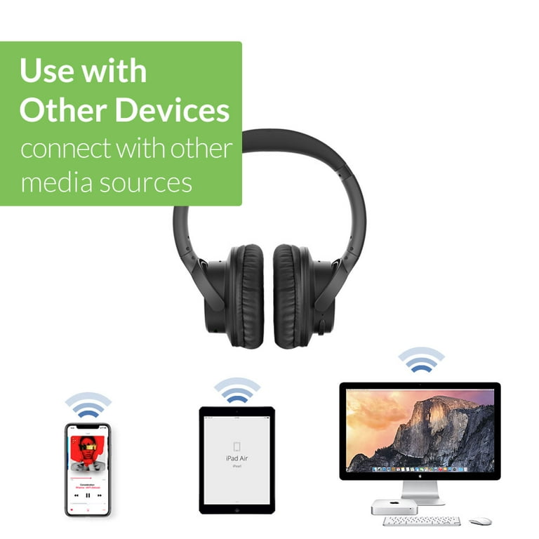 Avantree Ensemble Wireless Headphones for TV Watching w/Bluetooth 5.0  Transmitter & Charging Dock (Digital Optical AUX RCA), Over Ear Headset for  Seniors, 35 Hrs Audio Playtime, Plug n Play, No Delay 