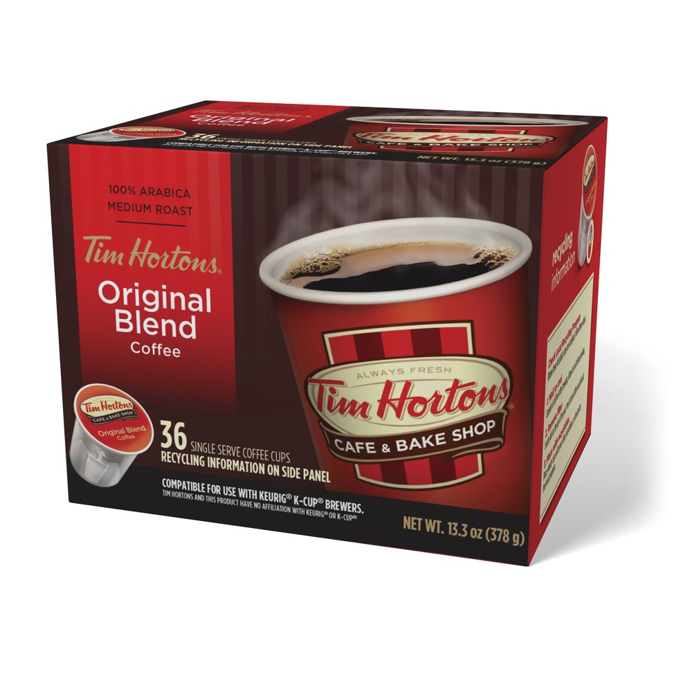Tim Hortons Original Ground Coffee Single Serve Cups Medium Roast 36 Ct