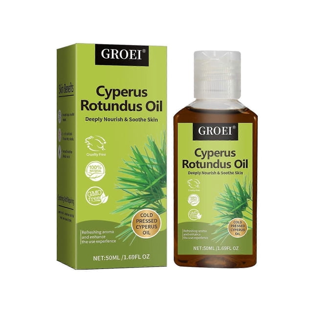1-3x Aceite de Cyperus Rotundus para depilación - aceite natural de Cyperus que reduce el crecimiento del vello corporal, hidrata y calma