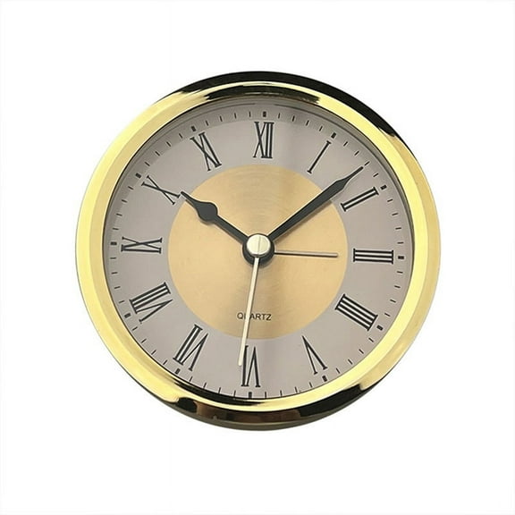 89mm Quartz Clock Retro Roman Numbers Clock Simple Clock Accessories Inlaid Handicraft Clock,1 * Quartz Clock,As Shown