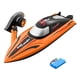 thumbnail image 1 of Barco RC de 2,4 GHz, motores duales, barcos RC, juguetes acuáticos para adultos y niños (naranja individual Ndcxsfigh libre de BPA, 1 of 8