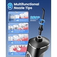 thumbnail image 3 of JTF Cordless Water Flosser for Teeth: 3 Modes & 10 DIY Pressure Levels Portable Oral Irrigator for Braces & Sensitive Gums with 9 Tips & 300ML Tank, Rechargeable Electric Dental Pick for Home Travel, 3 of 10
