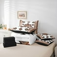thumbnail image 6 of Homewish Bohemian Aztec Triangle Bedding Comforter Set 7 Pieces, White Brown Southwestern Style Full Bedding Set, Teens Kids Women Men Reversible Fitted Sheet Flat Sheet, Microfiber Bedroom Decor, 6 of 8