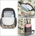 thumbnail image 4 of Mushroom and Species Beige Pattern 17" Waterproof Oxford School Backpacks for Teens, S-Shape Padded Straps, for School, Travel, Hiking, Camping, 4 of 5
