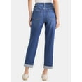thumbnail image 3 of Time and Tru Women's Mid-Rise Boyfriend Jeans, 26" Inseam, Sizes 0-22, 3 of 5