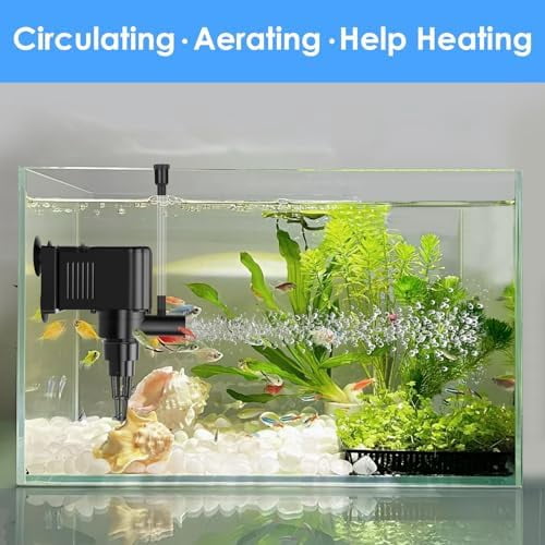 Aquarium Powerhead Pump Circulating Water Pump 210 GPH for 40-60 Gallon Aquariums with Aerating Features