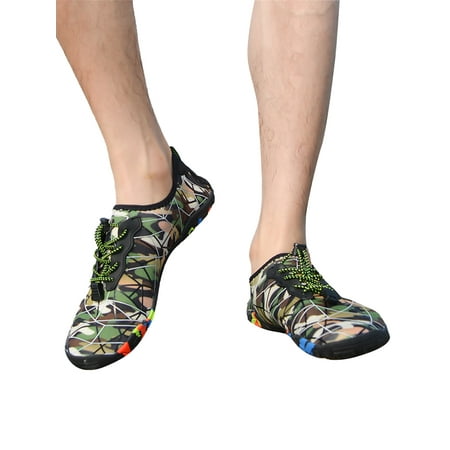 

SIMANLAN Girls Boys Water Shoes Quick Dry Beach Shoe Camouflage Aqua Socks Unisex Anti-Slip Sneaker Womens Mens Swim Barefoot Camouflage 12