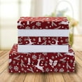 thumbnail image 5 of Elegant Comfort Soft 6-Piece Bed Sheets Set High Quality Microfiber, Wrinkle & Fade Resistant, Holiday Pattern, Cal King,Burgundy Reindeer, 5 of 5