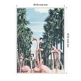 thumbnail image 5 of Kate and Laurel Palm Trees and Flamingos Framed Canvas Wall Art  by Sarah Eisenlohr 28 x 38 Sylvie Beaded White, Coastal, Animals, Tropical Art for Wall Decor, Living Room Bedroom, 5 of 8