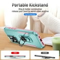 thumbnail image 6 of ELEHOLD Case for iPhone 16 Pro Max, Heavy Duty Shockproof Full Body Case with Built in Metal Ring Holder Kickstand + Screen Protector,H, 6 of 10