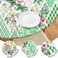 thumbnail image 4 of Pioneer Flower Floral Print Pattern Round Fitted Tablecloth with Elastic Edge,Dining Table Cover Waterproof,Outdoor Round Tablecloth for Camping,Dining,Indoor and Outdoor, 4 of 7