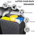 thumbnail image 4 of Car Back Seat Organizer, Hanging Leather Foldable Car Seat Storage Bag with Adjustable Strap, Multipurpose Auto Backseat Organizer Waterproof Hanging Bag with Mesh Pockets (Black), 4 of 6