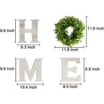 thumbnail image 4 of Adeeing Home Sign Wall Decor Wooden Home Letters with Artificial Wreath for Front Door, Living Room, Entry Way, Farmhouse, Vintage White, 4 of 8