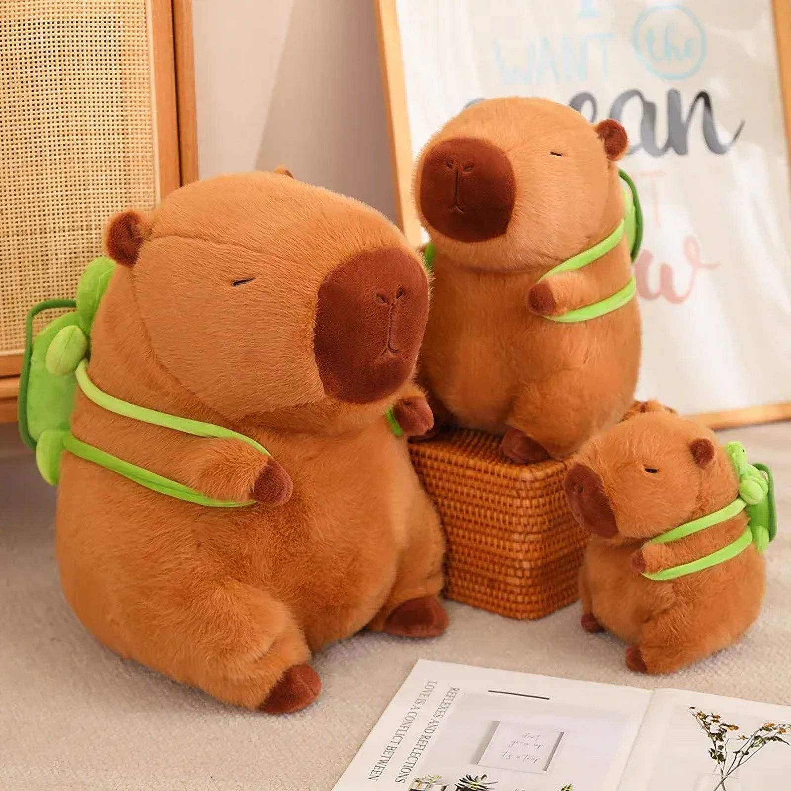 Capybara Plush Simulation Capibara Fluffty Toy Cute Doll Stuffed Animals Soft Doll Plush Christmas Thanksgiving Gift 12-23cm