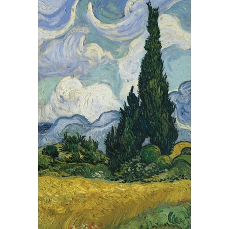 Poetose Notebooks: Vincent van Gogh's Wheat Field with Cypresses - A Poetose Notebook / Journal / Diary (50 pages/25 sheets) (Paperback)