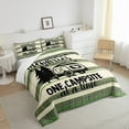thumbnail image 4 of RV Camper Bedding Queen,Camping Comforter Set Camping Decor,RV Travel Car Camping Down Comforter for Men Adult,Farmhouse Wood Board Beige Green Striped Vintage Quilt Camping Accessories for Inside, 4 of 5