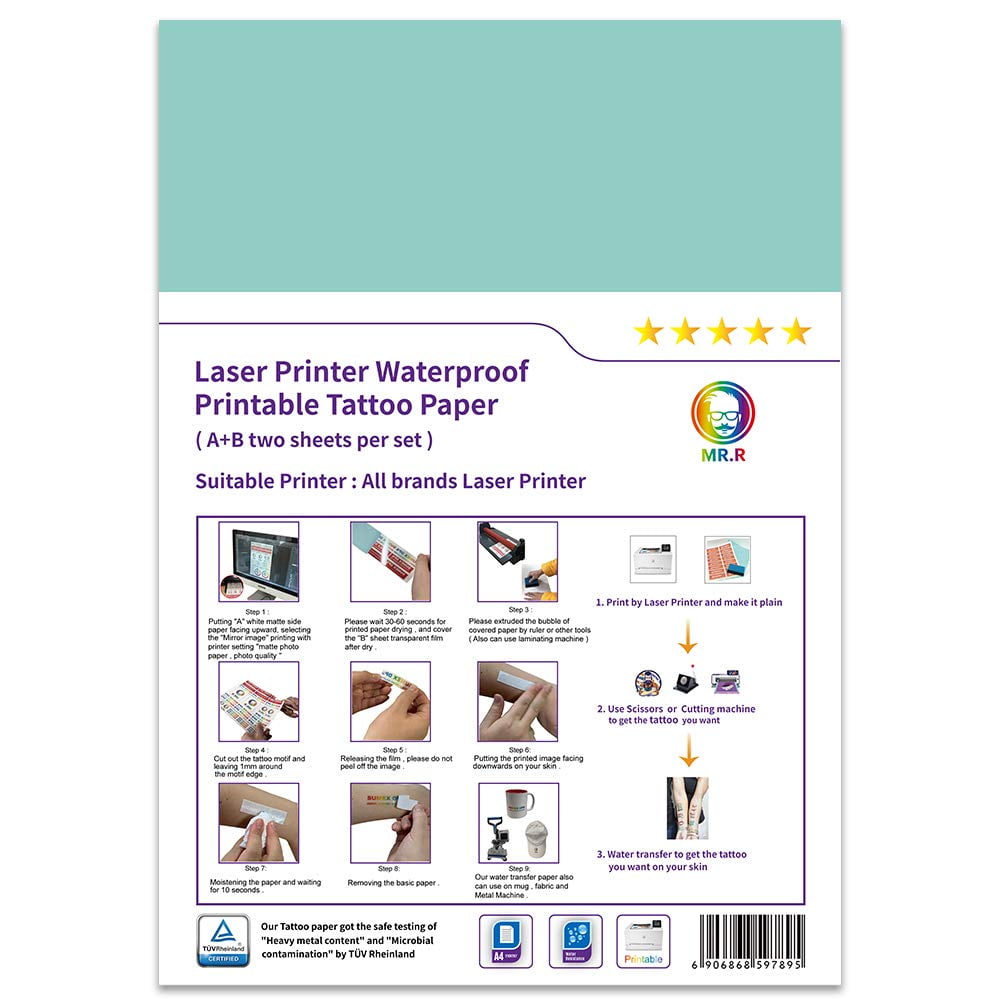 Temporary Tattoo Transfer Paper Laser Printer | Printer Laser Water  Transfer Paper - Transfer Paper - Aliexpress