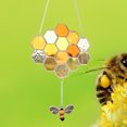 thumbnail image 3 of Stain Acrylic Honeycomb Suncatcher Window Hanging Decor WIth A Honey Bee Chain, 3 of 8