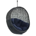 thumbnail image 3 of Modway Encase Sunbrella® Fabric Swing Outdoor Patio Lounge Chair Without Stand in Black Navy, 3 of 8