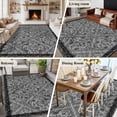 thumbnail image 5 of 5'x7' Area Rugs for Living Room Bedroom, Black Flowers Washable Rug Carpet Runner Indoor Outdoor, Spring Floral Farmhouse Retro Art Non Slip Floor Mats Area Rug for Kitchen, Nursery, 5 of 8