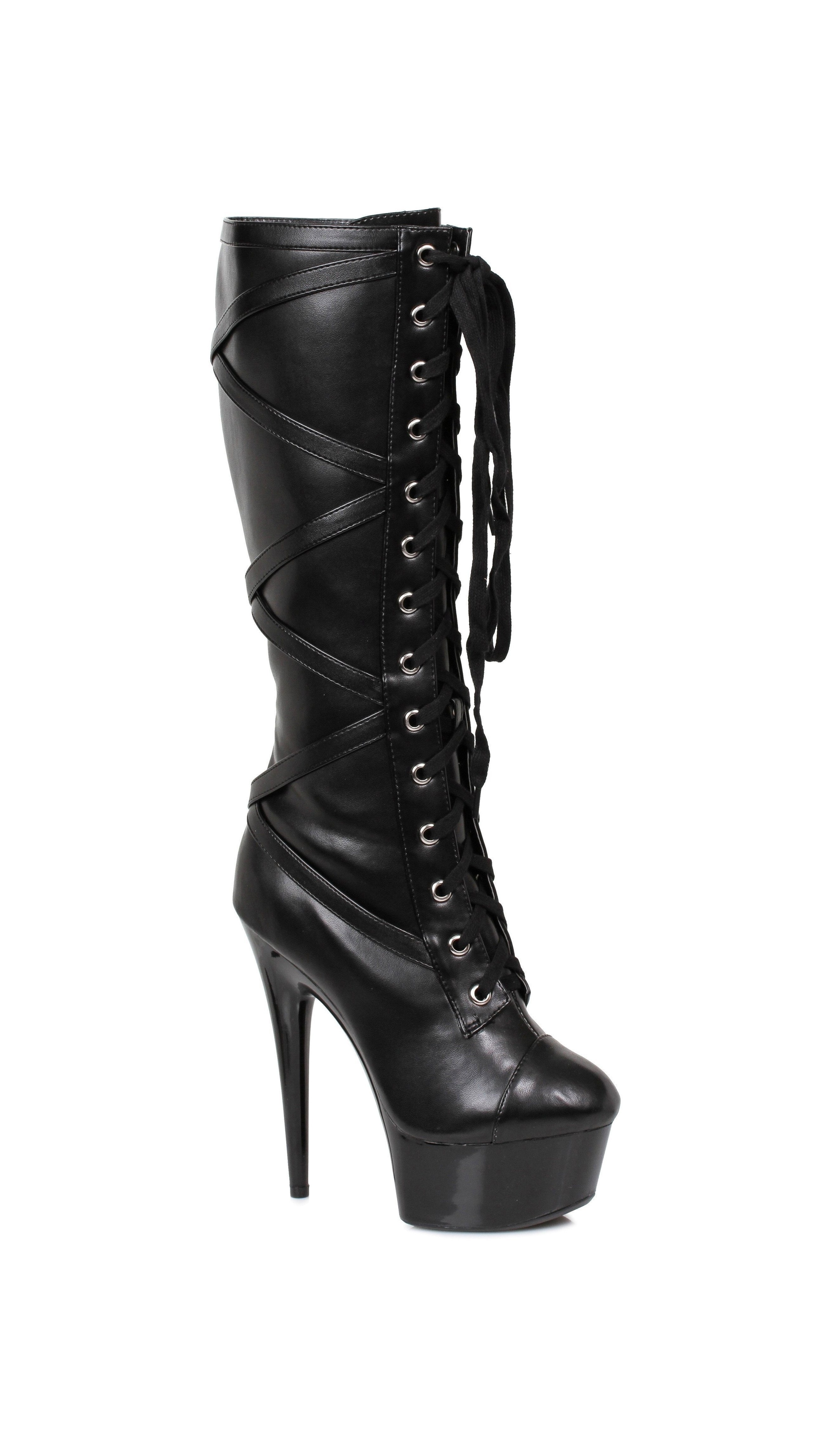609-POCKY, 6" Lace Up Platform Boot With Inner Pocket - image 2 of 2