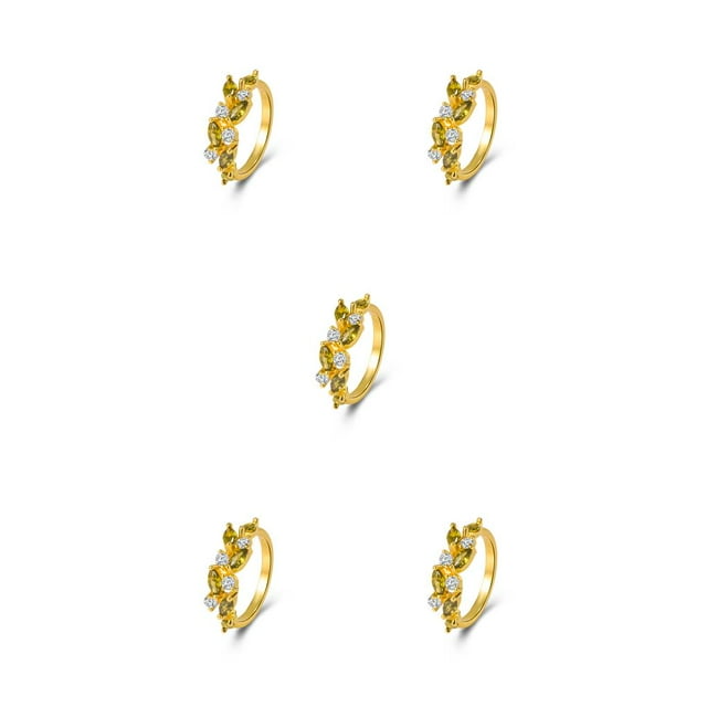 Anillo de cristal Minnieouse para mujer nudillo elegante para niñas joyería de moda boda fiesta Club hija diaria Tamaño 7 5piezas