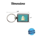 thumbnail image 3 of Wedding Cake Marriage Love Anniversary Metal Rectangle Keychain, 3 of 7