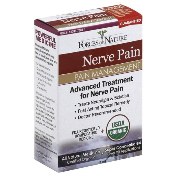 Forces of Nature Nerve Pain, Organic Medicine, 0.37 oz (11 ml