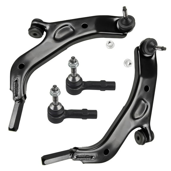 Detroit Axle - Front 4pc Control Arms Kit for Ford Flex Taurus X Mercury Sable 2008-2009, 2 Lower Control Arm w/Ball Joint 2 Outer Tie Rod Ends Replacement
