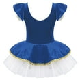 thumbnail image 5 of Aislor Girls Ruffles Sleeve Tutu Xmas Dance Dress Miss Santa Cosplay Gown Royal Blue 16, 5 of 7