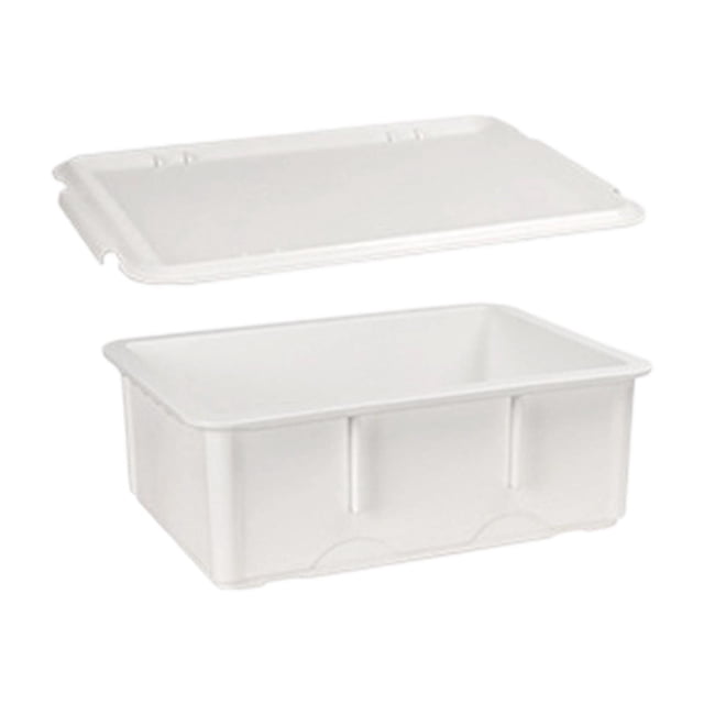 Caja para fermentar masa de pizza con tapa, organizador de bandejas para masa, almacenamiento de alimentos versátil. cuenca profunda