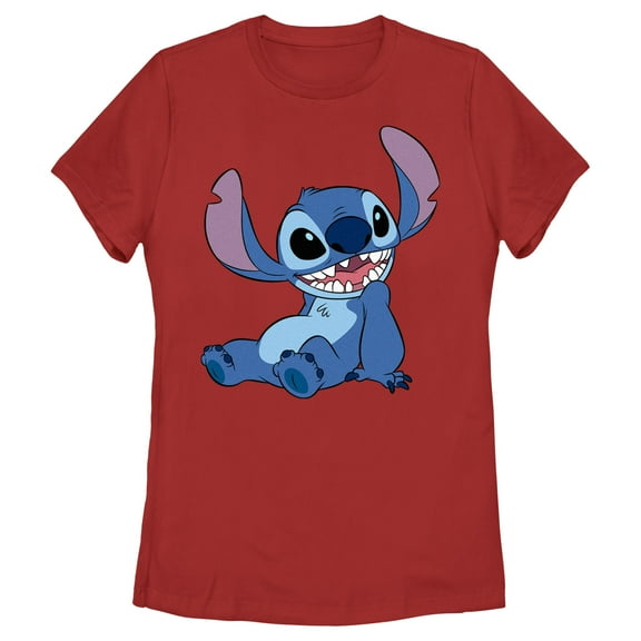 Women's Lilo & Stitch Sitting Pose  Graphic Tee Red 2X Large