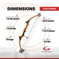 thumbnail image 3 of Genesis Archery Universal Original Compound Practice Bow, Right Handed, Orange, 3 of 11