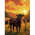thumbnail image 6 of Rustic Farm Scene Banner with Cows and Sunset Background Party Decors Photography Props Backdrop for Farm Themed Parties Rustic Gatherings Country Events, 6 of 7