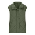 thumbnail image 4 of LIBRCLO Vest for Women Puff Sleeveless Quilted Jacket Stand Collar Zipper Coat Warm Outerwear with Pockets, 4 of 6