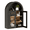Black, variant on Flictozena Medicine Cabinet Wall Mount with Glass Door with Adjustable Shelves, Arched Wall Cabinet , Wood Cabinet for Laundry Room, Kitchen, Living Room & Toilet, Black