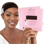 Milano Collection Chocolate Brown Adult Womens GripCap Wig Grip Band with Wig Cap, Solid Print, One Size, 2 Pack