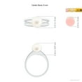 thumbnail image 5 of Angara Solitaire Freshwater Cultured Pearl Split Shank Ring in 14K White Gold for Women | June Birthstone Jewelry for Her, 5 of 8