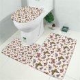thumbnail image 2 of Butterfly Colorful Insect Pattern Bathroom Rugs Sets 3 Piece,Toilet Cover Set,Absorbent Non Slip Bathroom Mats Sets with U-Shaped Contour Rug Toilet Rug Set, 2 of 5
