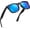Translucent Black | Revo Ice Blue Mirror, variant on Translucent Frame Colorful Neon 80s Mirrored Sunglasses for Men Women