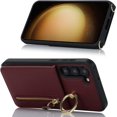 thumbnail image 5 of Samsung Galaxy S23 Plus Case with Card Holder for Women, Galaxy S23 Plus Phone Case Wallet with Strap Credit Card Slots Crossbody with Kickstand Zipper Shockproof Case for S23 Plus - Red Wine, 5 of 9