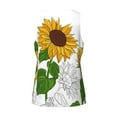 thumbnail image 5 of Easygdp Plump Sunflower And Sketch Men's Tank Top, Sleeveless Muscle T Shirts, Breathable, Quick-Dry, Loose for Gym, Running, Fitness - X-Large, 5 of 9
