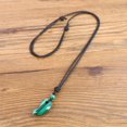thumbnail image 3 of COAI Adjustable Japanese Three Sacred Treasures Magatama Malachite Pendant Necklace, 3 of 4