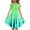 Green, variant on Girls Dresses Size 14-16 Ruffled Sleeve Floral Print Crew Neck A-Line Elegant Summer Dresses Princess Dress for Girls Sky Blue 140