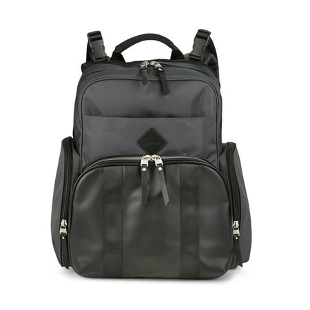 Ergobaby Adjustable Shoulder Strap Inside Pockets Backpack Diaper Bags, Black