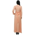 thumbnail image 5 of Bimba Women's Mandarin Collar Plain Jilbab Dress With Pockets Full Sleeve Maxi, 5 of 5